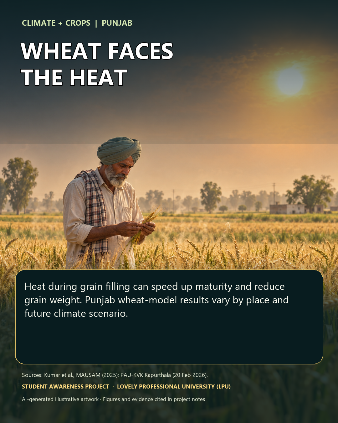 Wheat Heat Risk infographic banner